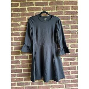 Broome Street Kate Spade‎ Black Bell Sleeve Fit Flare Dress Size Medium